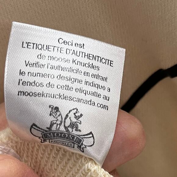 Moose Knuckles Graphic Crewneck Sweatshirt Cream Logo XXL Urban Streetwear - Picture 4 of 6